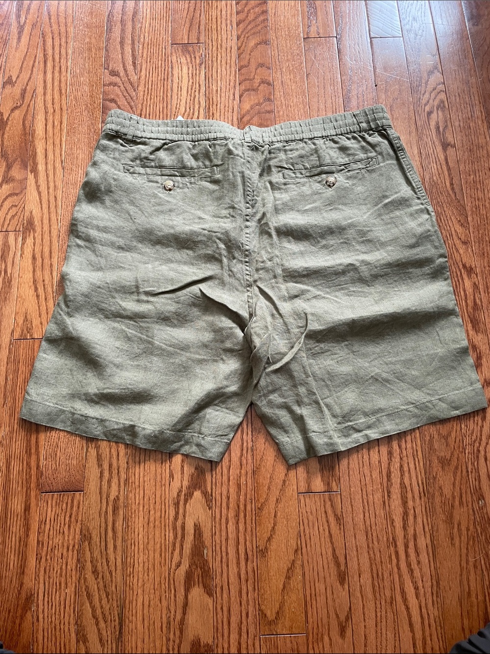 Taylor Stitch Olive Green Linen Shorts Men’s Sz 36 NWOT - Picture 2 of 10